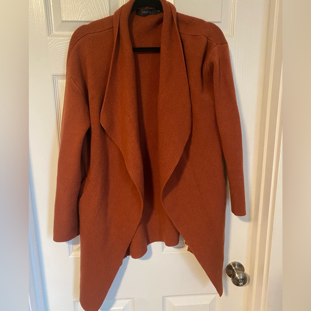 Women's Rust Open Cardigan wrap